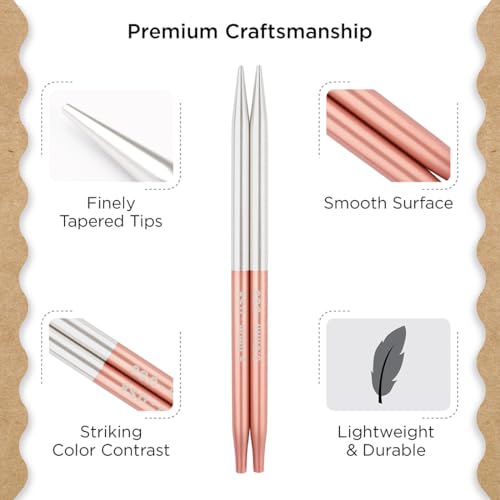 Image of Knitter's Pride Rosemist Normal Interchangeable Circular Needles 5 inch inch (13cm) - US Size 8 (5mm)