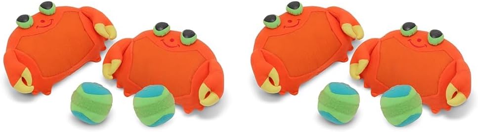 Melissa & Doug Sunny Patch Clicker Crab Toss and Grip Catching Game with 2 Balls (Pack of 2)