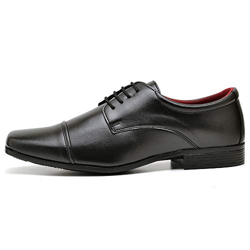 Kit Sapato Social Com Relógio Cinto Carteira Verniz Com Cadarço ZARU R807DB Tamanho:40;cor:Preto;gên