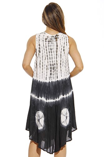 Riviera Sun 21661-Blk-M Summer Dresses/Swimsuit Cover Up Black #TOP2