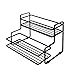 SkySnow Especiero de Cocina Estantería para Botes de Especias de 2 Nivel, Organizador de Racks de Hierbas y Especias, Práctico Organizador de Especias Solución de Almacenamiento de Despensa
