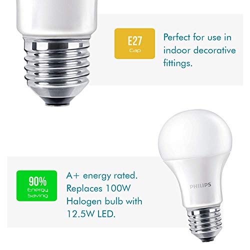 Philips CorePro 12.5W (100W Replacement) A60 LED Bulb, E27 Edison Screw, 4000K Cool White, Non Dimmable - Image 4
