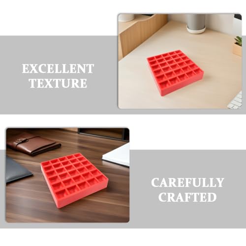 Set de 3 cajas organizadoras de plástico rojo para monedas miniatura 3