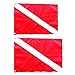 2 Pieces Large & Small Scuba Diving Diver Down Flag Safety Signal Marker Banner Kayak Boat Flag Warning Tool