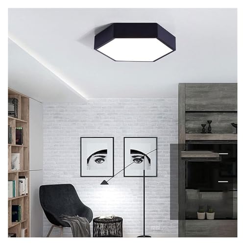 Plafonnier LED encastrable hexagonal à intensité variable pour salon moderne