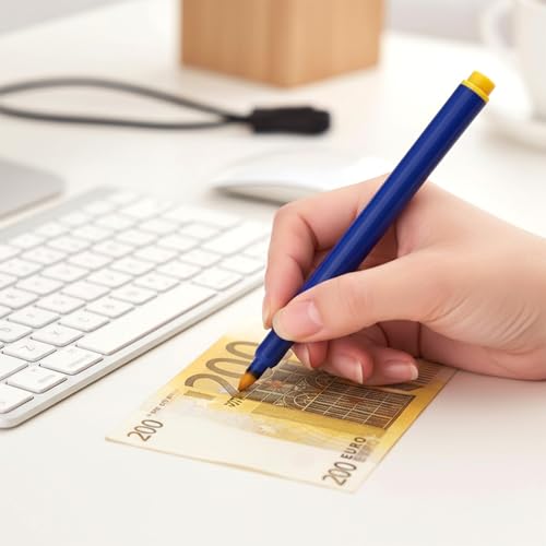 10 Stück Professionelle Geldscheinprüfer Stifte - Falschgeld Detektor für Euro, Dollar & Pfund - Unverzichtbar für Einzelhandel, Banken & Gastronomie