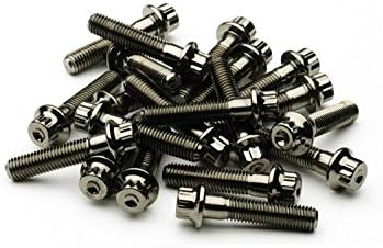 Black Chrome Three Piece Split Rim Assembly Bolts M7 x 32mm 10.9 HT Steel for BBS RS OZ Wheels (80)
