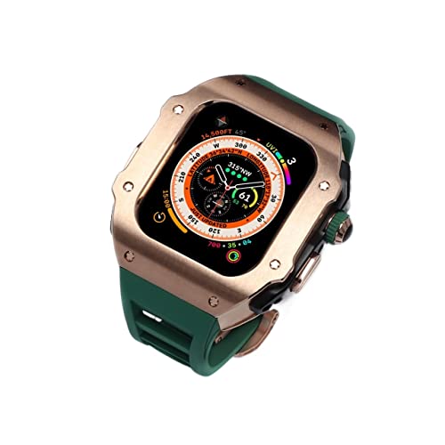 Bracelet caoutchouc fluoré et boîtier titane Apple Watch Ultra 49mm pour le quotidien