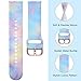 GEAK Compatible with Samsung Galaxy Watch 7 6 5 4 Band 40mm 44mm/Galaxy Watch 5 Pro, 20mm Soft Transparent Pattern Printed Replacement for Galaxy Watch 4 6 Classic 42mm 46mm 43mm 47mm Women Blue/Pink