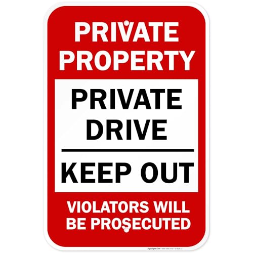Panneau propriété privée Private Drive idéal pour sécuriser l'allée de votre maison de campagne