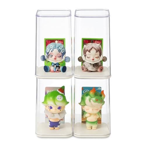 Paquete de 4 vitrinas transparentes para...