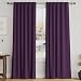 Blackout Bedroom Curtains, Thermal Insulated Curtains for Living Room, Back Tab/Rod Pocket Window Drapes, 2 Panels - 52 inches Wide by 84 inches Long, Plum Purple