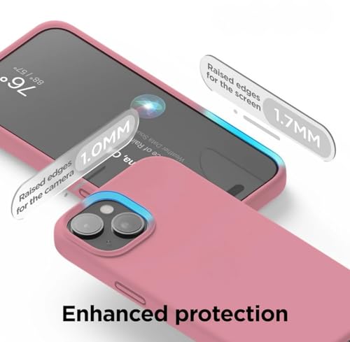 Image of Premium Liquid Silicone Case for iPhone 11 - Slim Full Body Protective Back Cover with Soft Microfiber Lining, Anti-Slip Grip Scratch Resistant Phone Case(Pink)