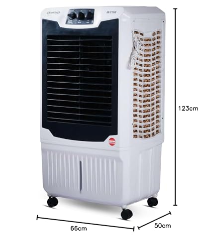 Image of BUTTER 90 L Portable Desert Air Cooler for Home | Super Air delivery Technology for swift cooling | Inverter Compatible Air Cooler for Room | 4-Way Air Deflection Room Cooler with Honeycomb Pads