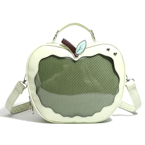 Sac Ita rouge convertible en bandoulière et sac à dos en PU avec fenêtre pour fans d'anime