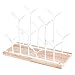 gerenic Portabottiglie da Vino da banco,espositore portabottiglie in Legno per 6 Bottiglie per Cucina,Bar,Cantina,armadietto,dispensa,Arredamento(Bianco)