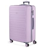 SKPAT - Maleta Cabina Avion Pequeña con Ruedas Rígida Hombre Mujer.[ Conexión para Carga USB]. 4 Ruedas Trolley. Equipaje de Mano. Candado TSA 175050, Color Rosa