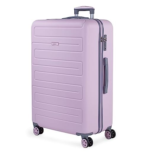 SKPAT - Maleta Cabina Avion Pequeña con Ruedas Rígida Hombre Mujer.[ Conexión para Carga USB]. 4 Ruedas Trolley. Equipaje de Mano. Candado TSA 175050, Color Rosa