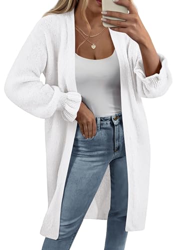 KIRUNDO Long Cardigan Sweaters for Women 2026 Spring Casual Oversized