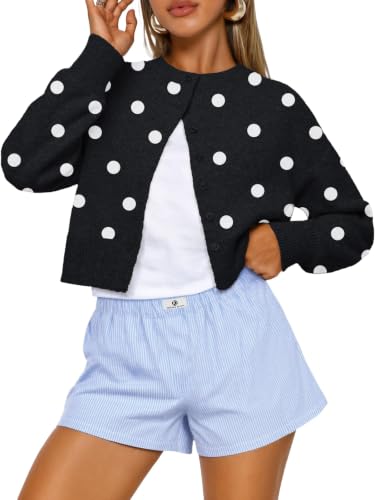 Image of Trendy Queen Cropped Cardigan Sweaters for Women Fall Fashion Clothes 2026 | Lightweight Knit Button-Down, Y2K Open-Front Layering Piece for Fall, Spring & Office Wear