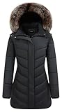 GOLDLADIES Women's Waterproof Long Winter Coat Thickened Down Puffer Jacke Winter Parka