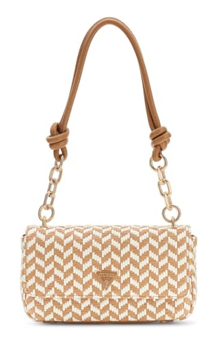 Sac à épaule GUESS Tessi Flap en finition Cognac Multi haut de gamme