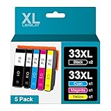 Contenu de l'emballage: 33XL noir, 33XL cyan, 33XL jaune, 33XL magenta (lot de 5 cartouches 33XL) avec tête de brosse séparée : offre l'avantage de pouvoir la cartouche individuellement, ce qui réduit les coûts