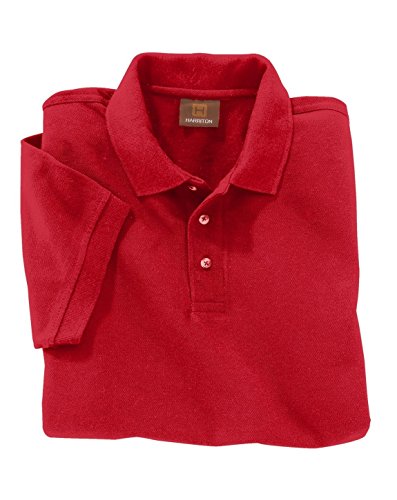 Polo Red Harriton M200 en maille piquée robuste et coton peigné respirant 5XL