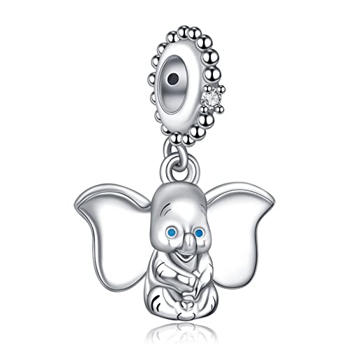 Image of S925 Sterling Silver Cartoon Anime Charms Pendant, Character Figures Dangle for Bracelet Necklace, Gifts for Mom Girlfriend Family, Valentine's Birthday Christmas Anniversary Jewelry