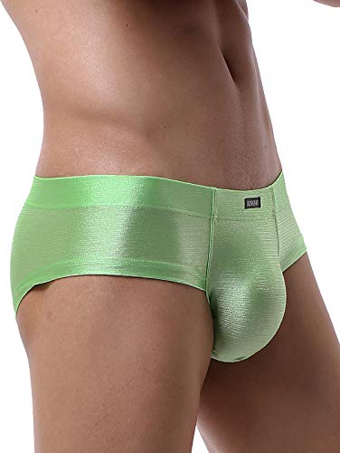 IKINGSKY Men's Seamless Front Pouch Briefs Sexy Cheeky Mens Underwear High Stretch Under Panties3