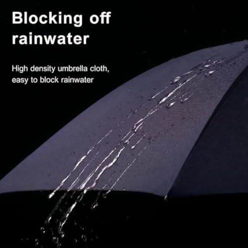 Image of ginoya brothers 3-Fold Folding Travel Umbrella with Wooden Handle Automatic Open & Close UV Protection Umbrella for Men & Women Compact Windproof Sun & Rain Protection