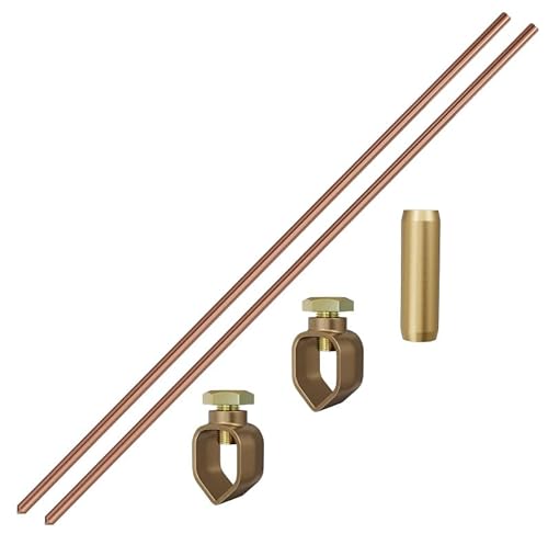 6‑Foot Copper Ground Rod Kit with Clamp