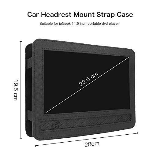 Iegeek Car Headrest Mount Holder Strap Case For Swivel & Flip Style Portable Dvd Player, Suitable For Iegeek 11.5 Inch Dvd Player #TOP2