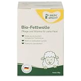 GRÜNSPECHT Bio-Fettwolle, 50g Schurwolle, Lanolin, natürliche Pflege