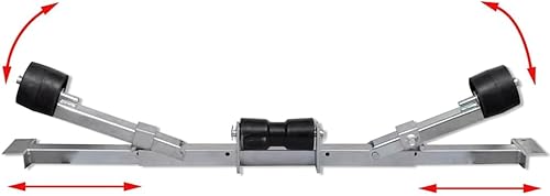 Miniatura 2 de vidaXL Postes ajustables para guía de remolque de barco, guías laterales para elevador de barco, rodillos, remolque de pontón y lanchas, tritoons,