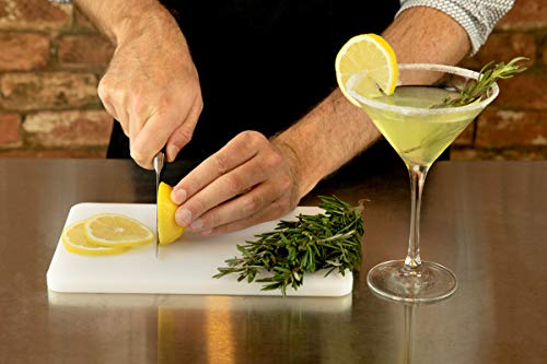 Small Plastic Bar Cutting Board For Restaurants, 10 X 6 Inch, White #TOP4