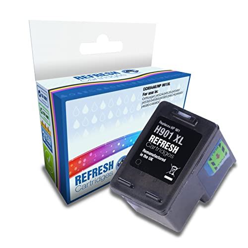 Refresh Cartridges Remanufactured Ink Cartridge Replacement for HP CC654AE/HP 901XL (Black)