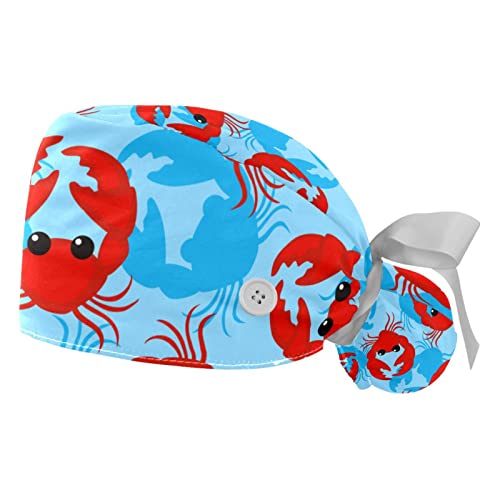 Chapeaux bouffants crabe et casquettes de travail ajustables JDEZ pour personnel médical