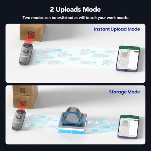 Image of Eyoyo Bluetooth 2D&1D Barcode Scanner, Portable Wireless Mini Barcode Reader with 2.4G Wireless /Bluetooth /USB Wired Connection QR Code Scanner Compatible with Pad, Phone, Android, Tablet PC