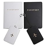 Snogisa Passport Wallets Travel Holder Set,Honeymoon gift, Slim Passport Case Covers and Organizer...