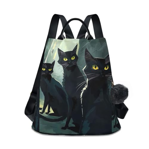 Sac motif chats noirs pour femme chic, compact et sécurisé pour voyager léger