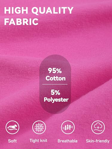 Semois 5 Pack Girls Long Sleeve Shirts Soft Cotton Crewneck Girls' Basic Long-Sleeve T-Shirts Toddlers' Tagless Tees2