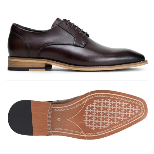 Image of Jousen Mens Dress Shoes Leather Oxford Classic Shoes Formal Business Dress Shoes for Men