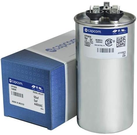 GE Genteq Capacitor round 55/5 uf MFD 440 volt 97F9839