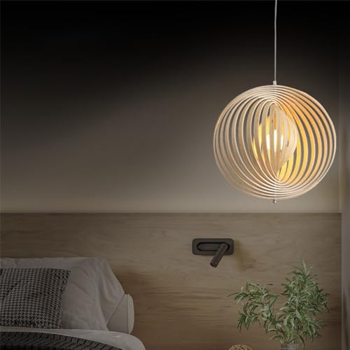 Suspension en bois et fer forgé GYORI au design créatif pour chambre