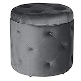 STILVOLLE DEKORATIONEN: Der praktische sowie stilvolle Fußhocker mit Stauraum verleiht Ihrem Zuhause eine zusätzliche Sitzgelegenheit.