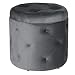 Produktbild eSituro SOM0108 Sitzhocker Samthocker mit Stauraum, Hocker Samtbezug, Sitzmöbel Aufbewahrungsbox, Polsterhocker Hohe Belasterbarkeit Rund, Dunkelgrau