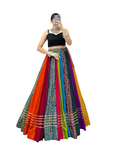 Women's Floral Navratri Garba Lehenga Choli Traditional Festival Party Wear Wedding Chaniya Choli.