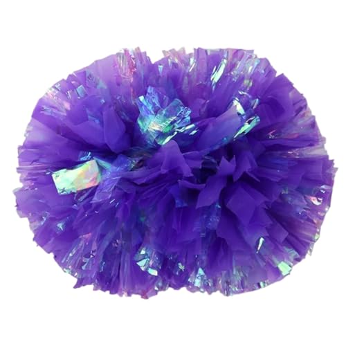 6 pezzi 35 cm plastica cheerleader pompon ragazza cheer rifornimento di carburante puntelli cheerleading Per Sport(Deep purple)