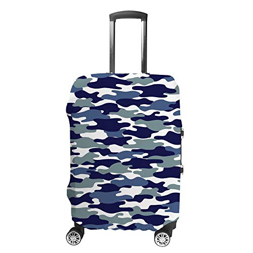 Housse de valise camouflage bleu CHEHONG en polyester extensible de 18 à 32 pouces